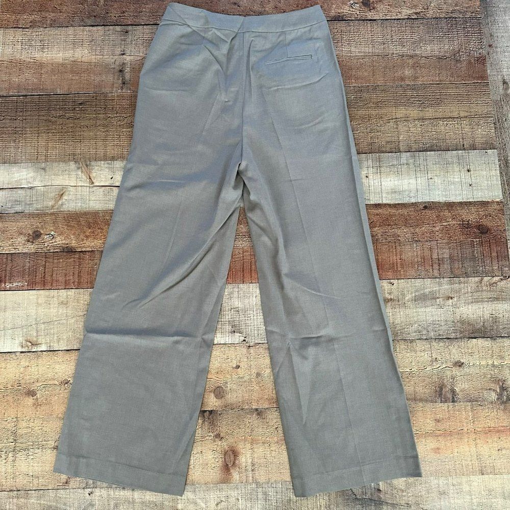 Lattelier Women's Wide Leg Trousers Work Pants in Brown -M - Picture 9 of 10